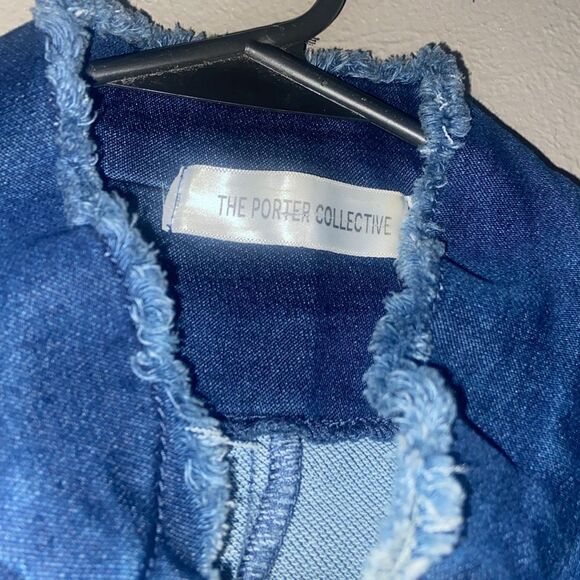 The Porter Collective Military Style Denim Jacket Ladies Medium - Picture 6 of 9